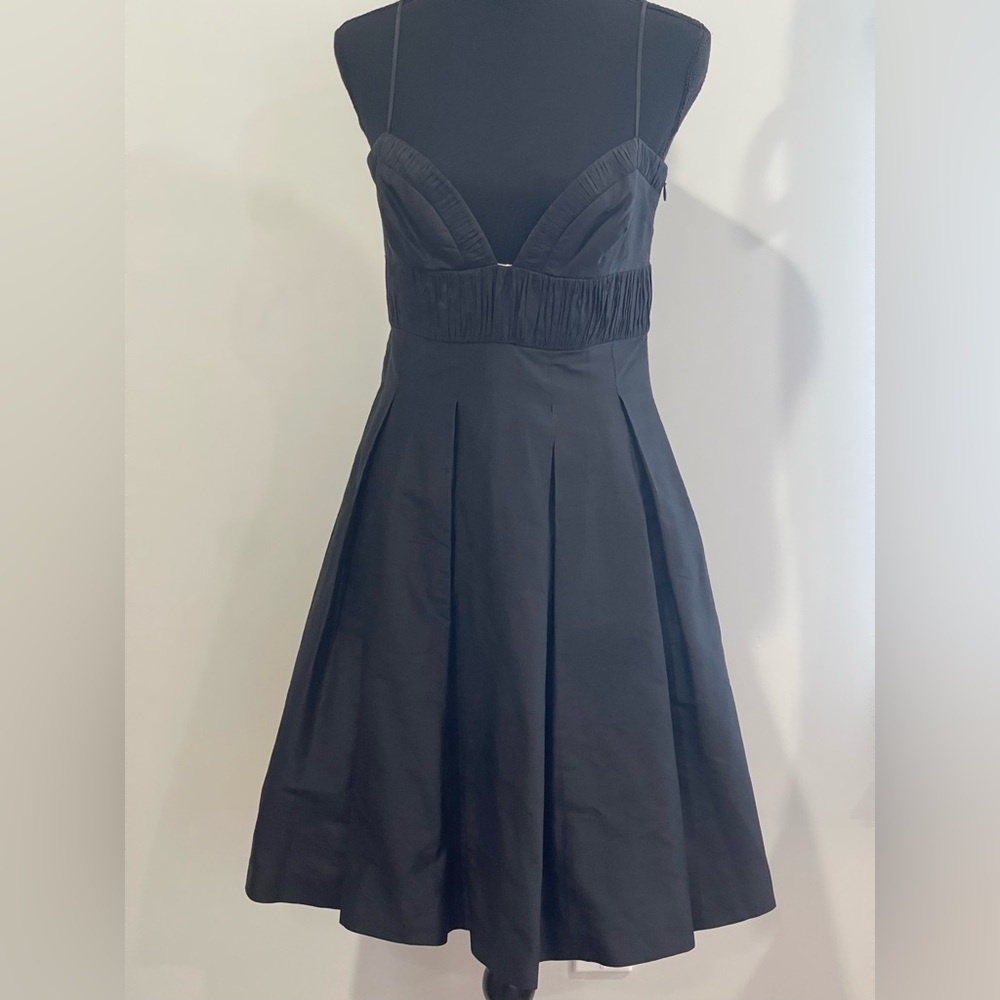 CK‎ Bradley 4 Black Women's Pleated Dress 100% Silk 577